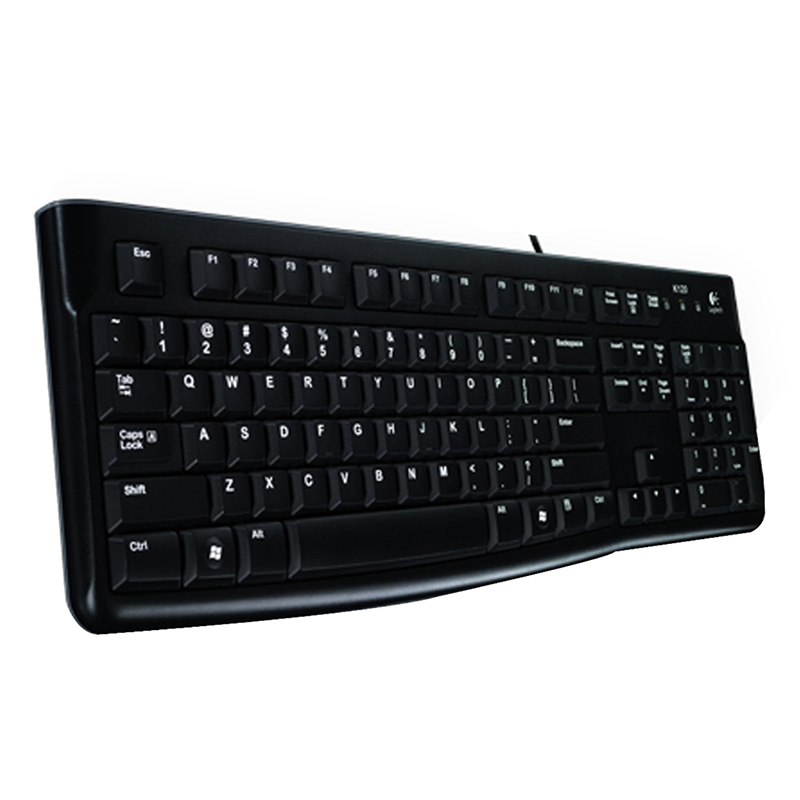 Teclado  K120 Alambrico Usb Antiderrame Negro Logitech