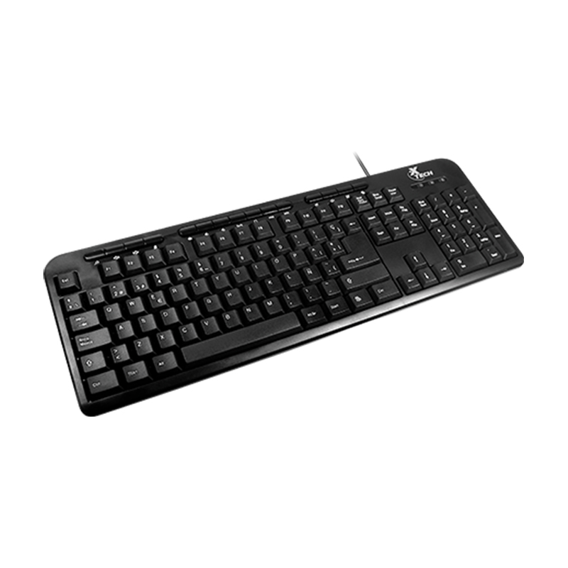 Teclado  Alambrico Usb Negro Xtech
