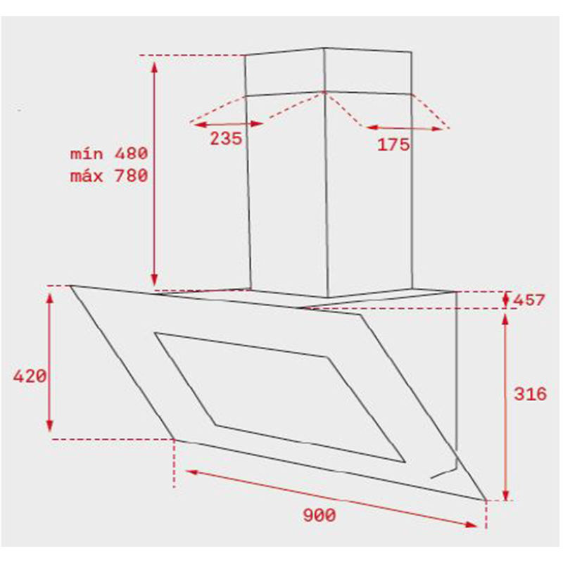 Campana  DLV 98660 90cm Teka
