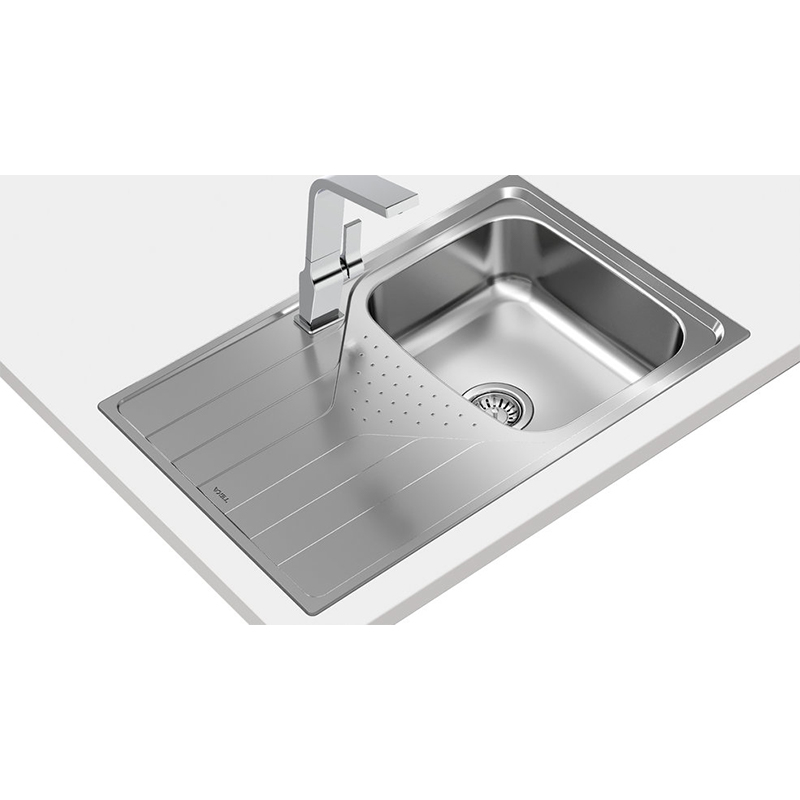 Fregadero Universe 45 de 1 Pozo Reversible de Acero Inoxidable 79x50cm Teka