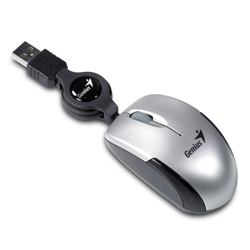 Mouse Silver Micro Traveler USB Genius