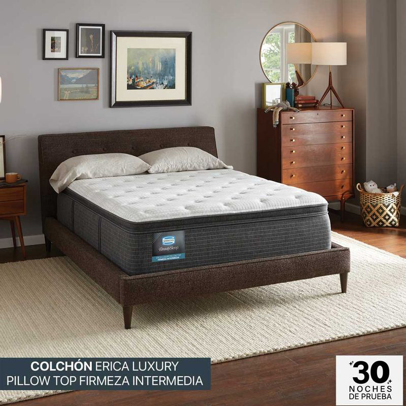 42581 Colchón Erica Medium Firm Pillow Top King 200x200cm Simmons | Almacenes ...