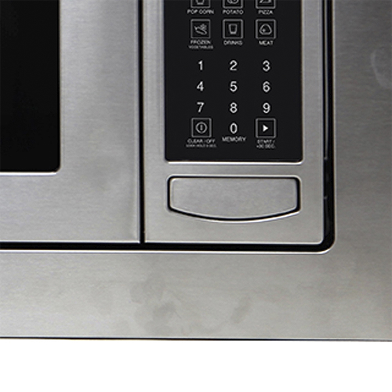 Horno de Microondas Empotrable de 31.1L Acero Inoxidable con Vidrio Negro GE Profile