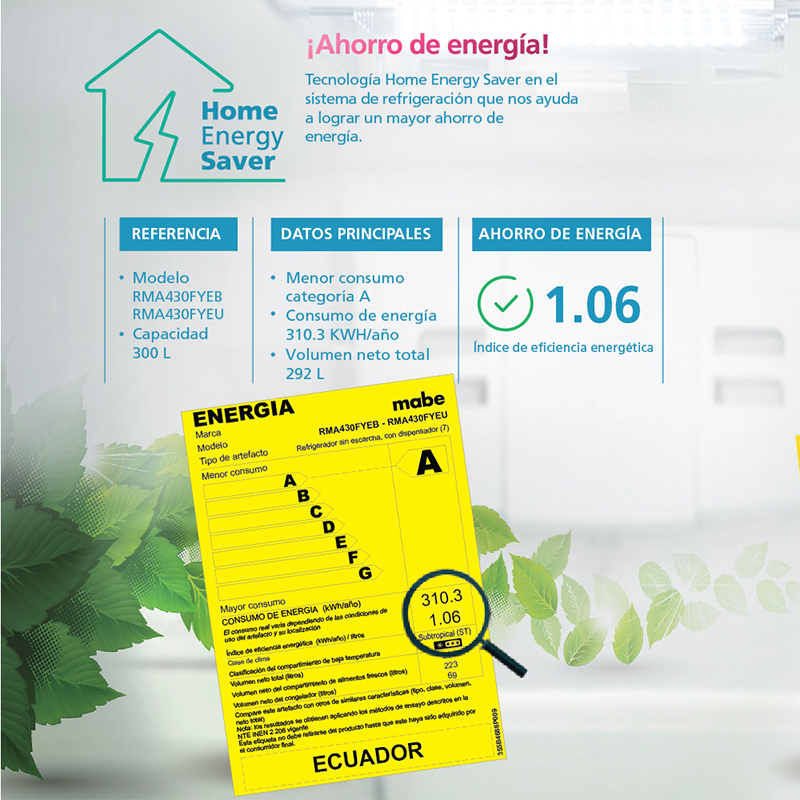 Refrigerador de 250 Litros con Dispensador de Agua  Mabe