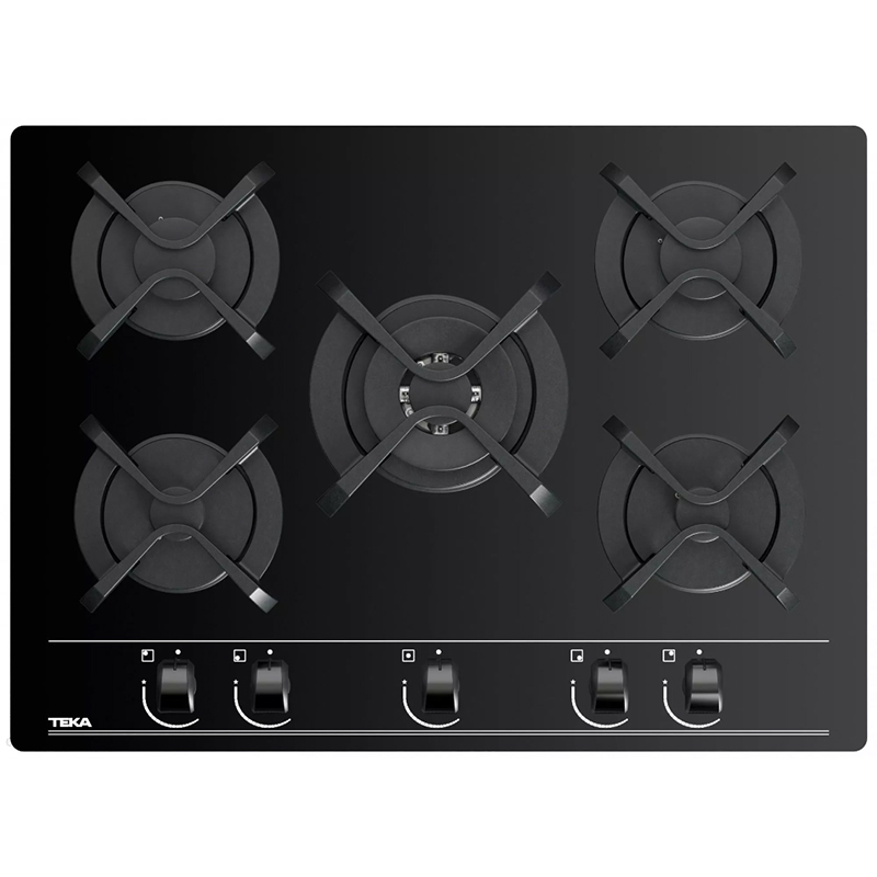 Cocina a Gas con 4 Quemadores +1 Triple Llama Vitrocerámica 70x51cm Teka