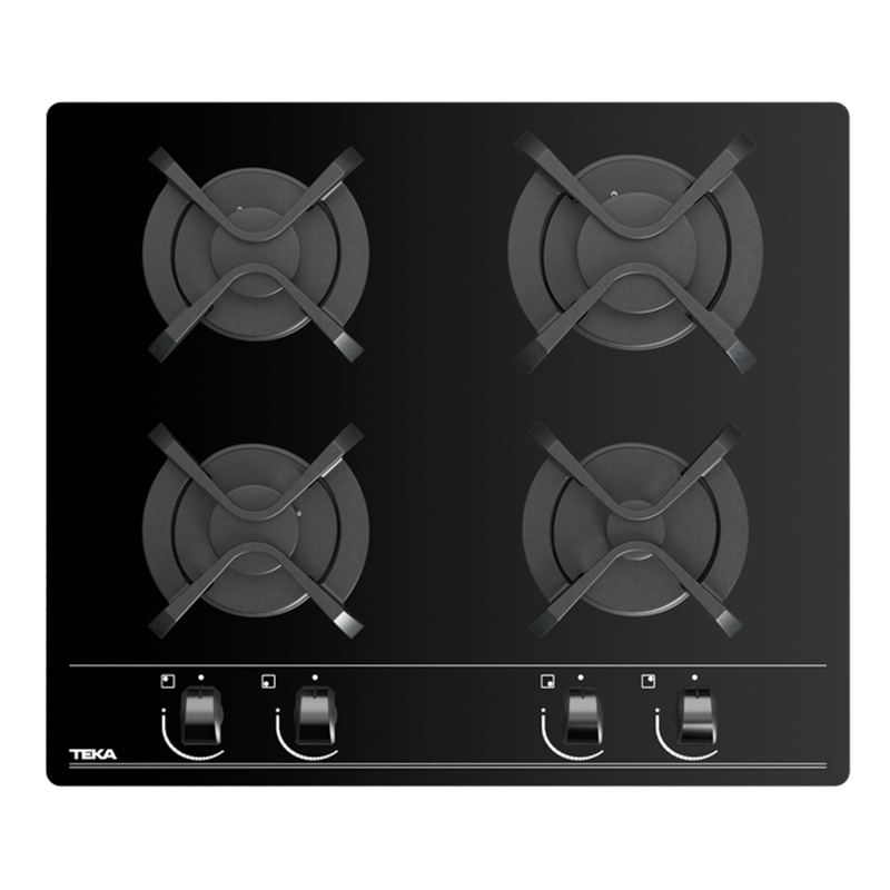 Cocina a Gas con 4 Quemadores Vidrio Templado de 60x51cm Teka
