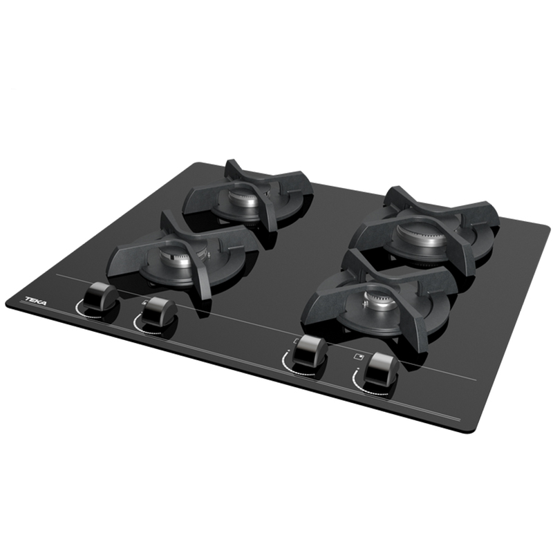 Cocina a Gas con 4 Quemadores Vidrio Templado de 60x51cm Teka