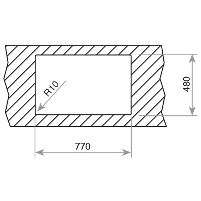 Lavadero de Empotrar 79x50cm de 1 Pozo con Escurridor Reversible de Acero Inoxidable Teka