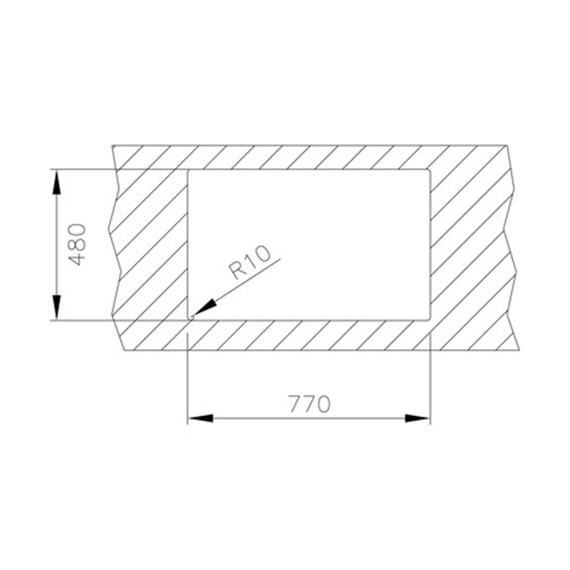 Lavadero de Empotrar 79x50cm de 1 Pozo con Escurridor Reversible de Acero Inoxidable Teka