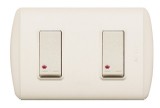 Interruptor Doble Conmutador 3 Vías Con Luz Modus Plus