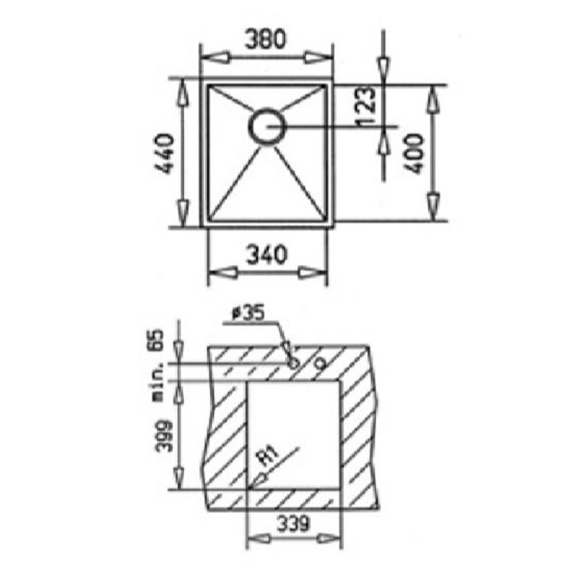 Fregadero BE 34.40 de Acero Inoxidable Teka