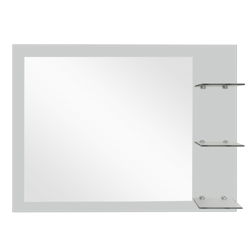 Espejo Arenado Con Repisa Triple Lateral 80x60cm