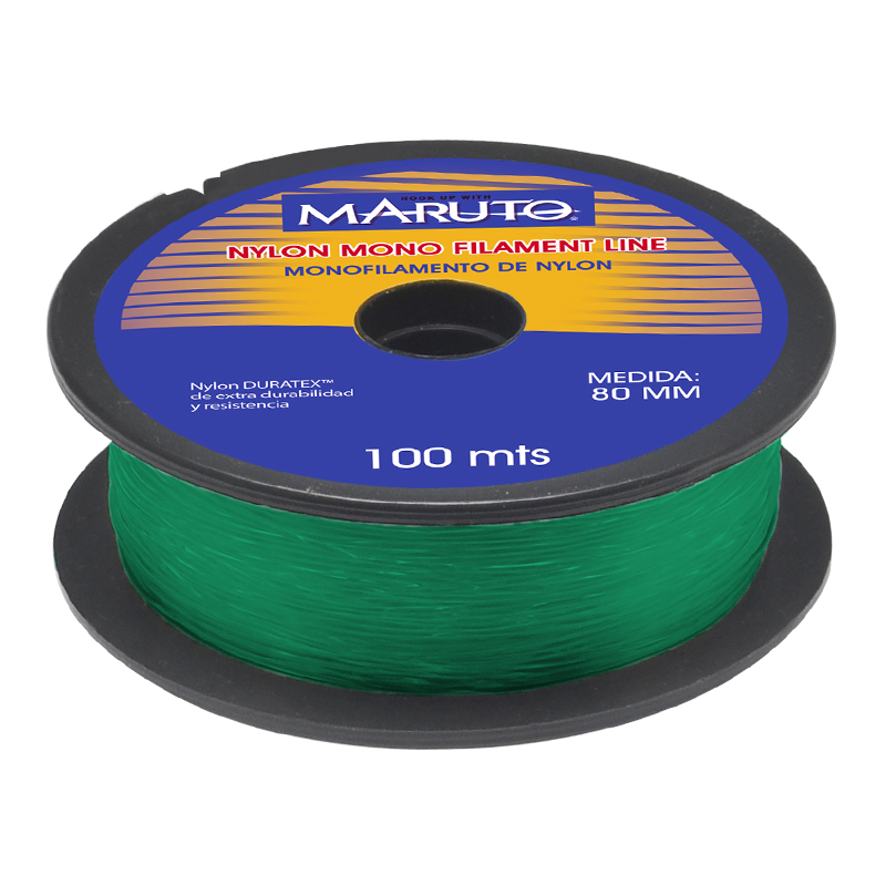 Hilo Nylon Verde Maruto Japones en Carrete de 100 mts.