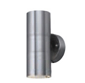 Aplique de Pared para Exterior Wash Doble Acero Inox 2xGU10 50W