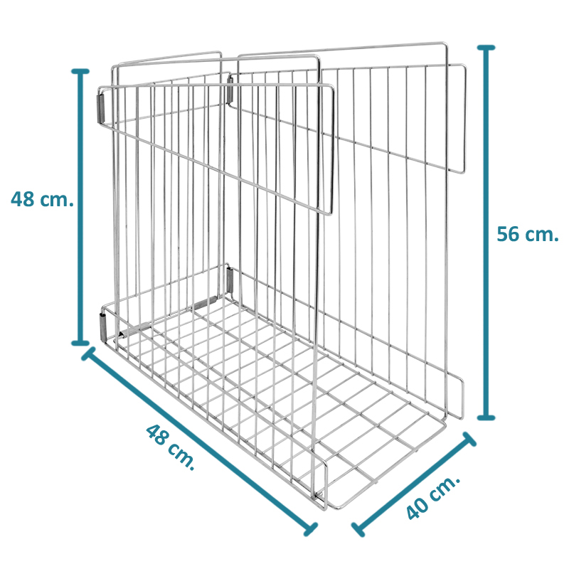Cesto Armable con Soporte para Gabinete