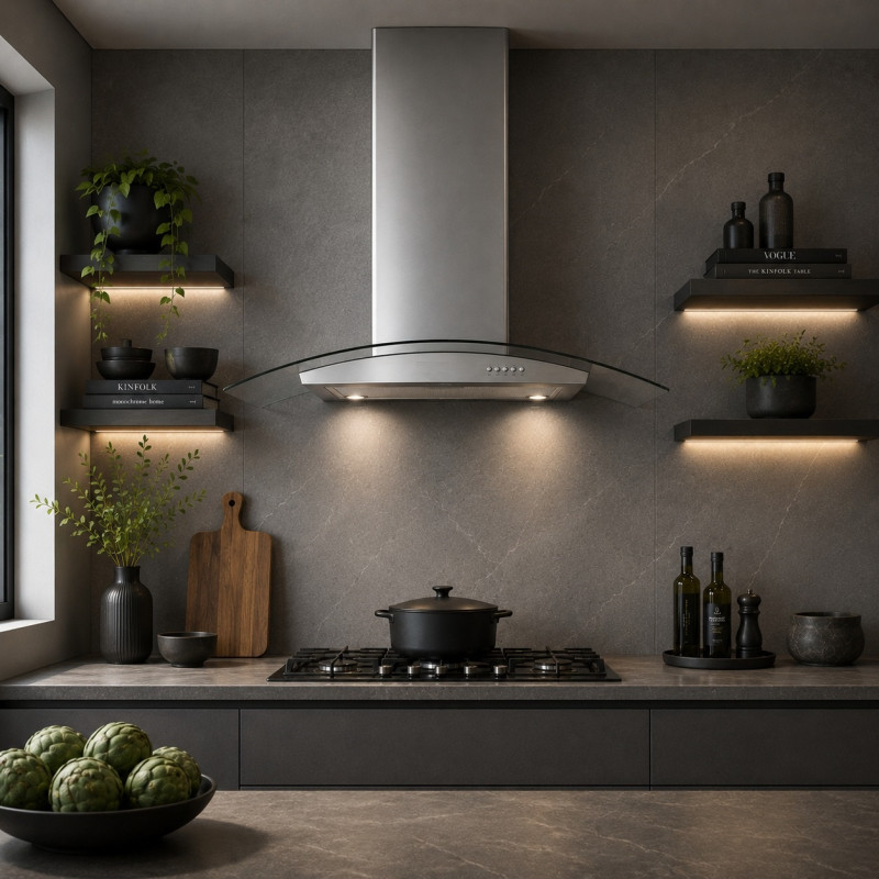 Campana Extractora Decorativa Convex Cristal 90cm Mastermaid