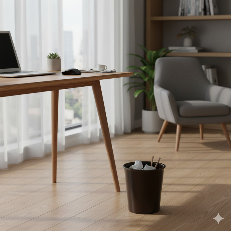 Tacho de Basura Bromi de Cerámica Café Oscuro