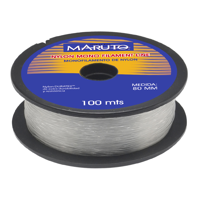 Hilo Nylon Transparente Maruto Japones en Carrete de 100 mts.