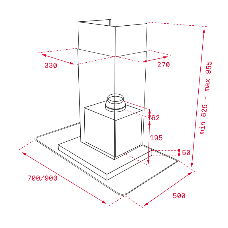 Campana DG 780 70cm Teka