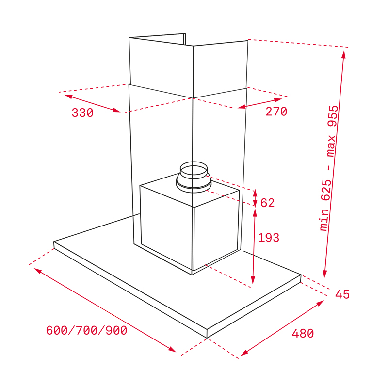 Campana de Pared DSH 785 Teka
