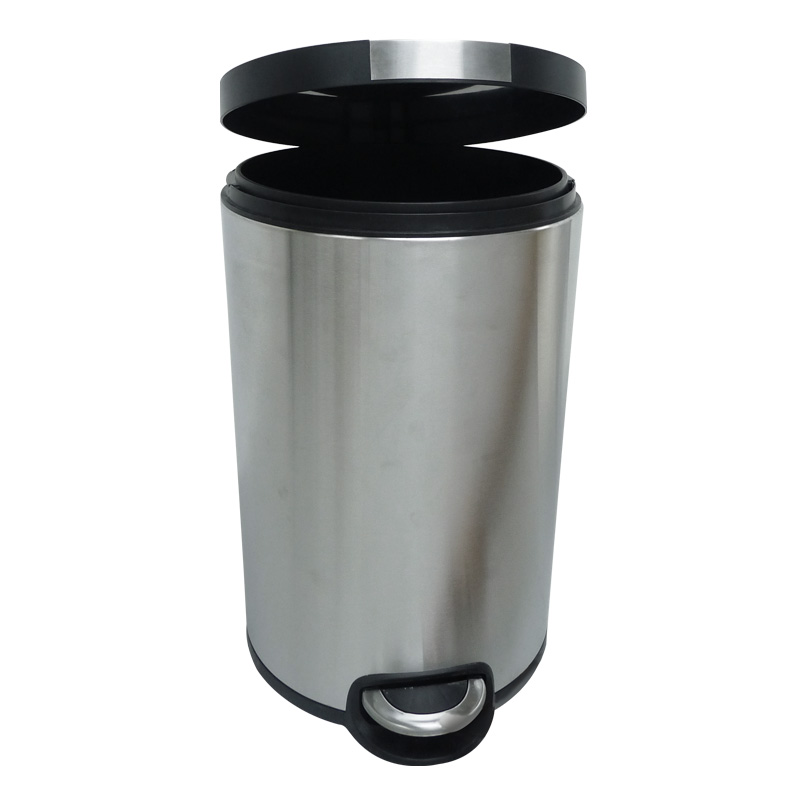 Tacho Redondo de Acero Inoxidable con Pedal 30L