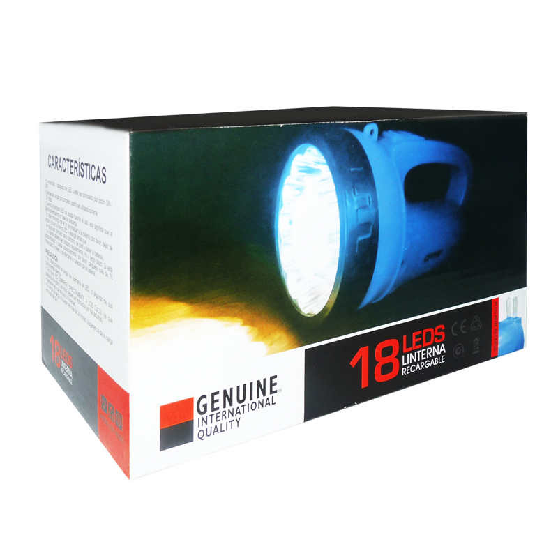 Linterna de 18 Led Recargable Genuine 