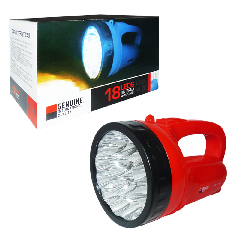 Linterna de 18 Led Recargable Genuine