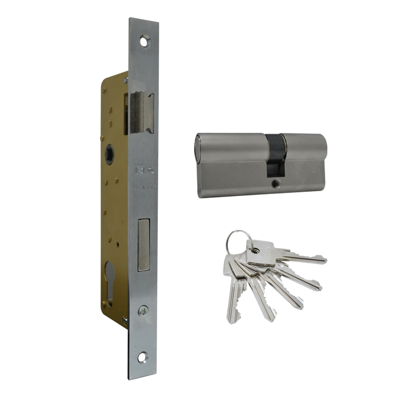 Cerradura de Embutir con Cilindro 35mm para Puerta de Aluminio ISEO