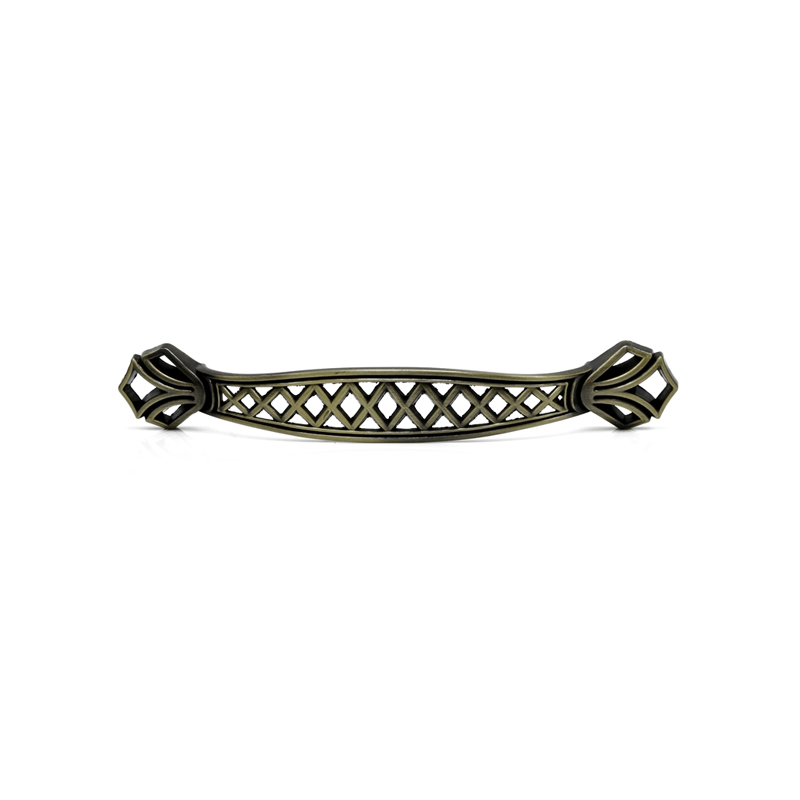Tiradera Rombed Bronce Antiguo 96mm