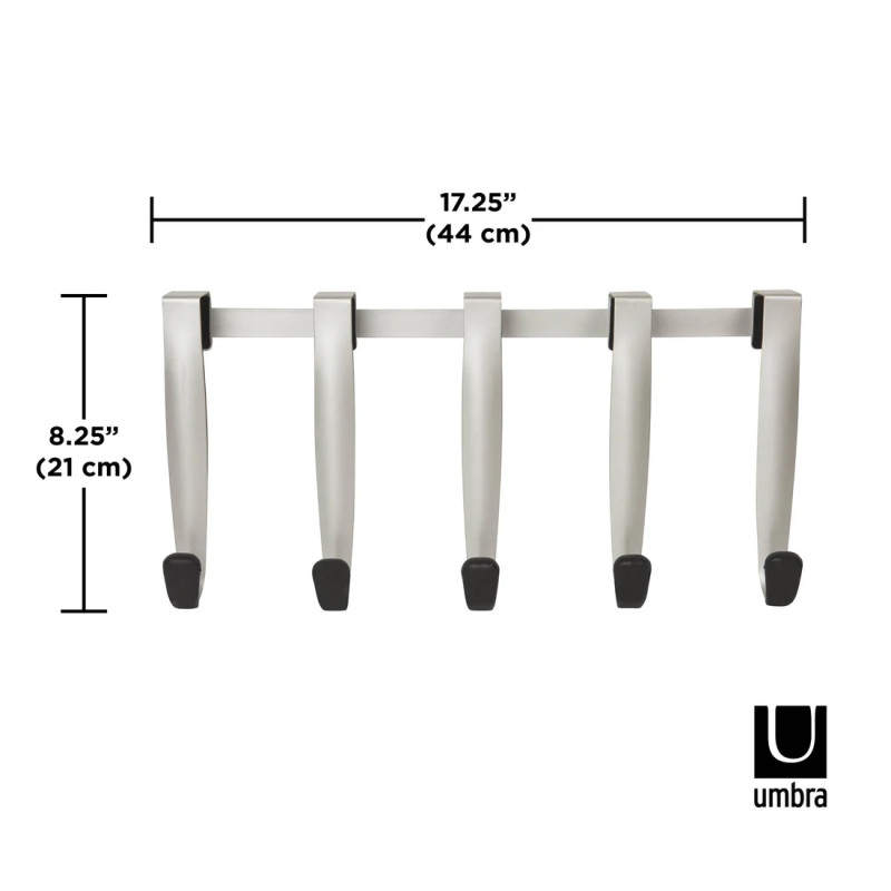Gancho Quintuple Schnook Níquel/Negro Umbra