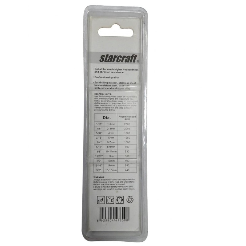 Broca HSS Co φ 7/64" Starcraft® (2,7781 mm)