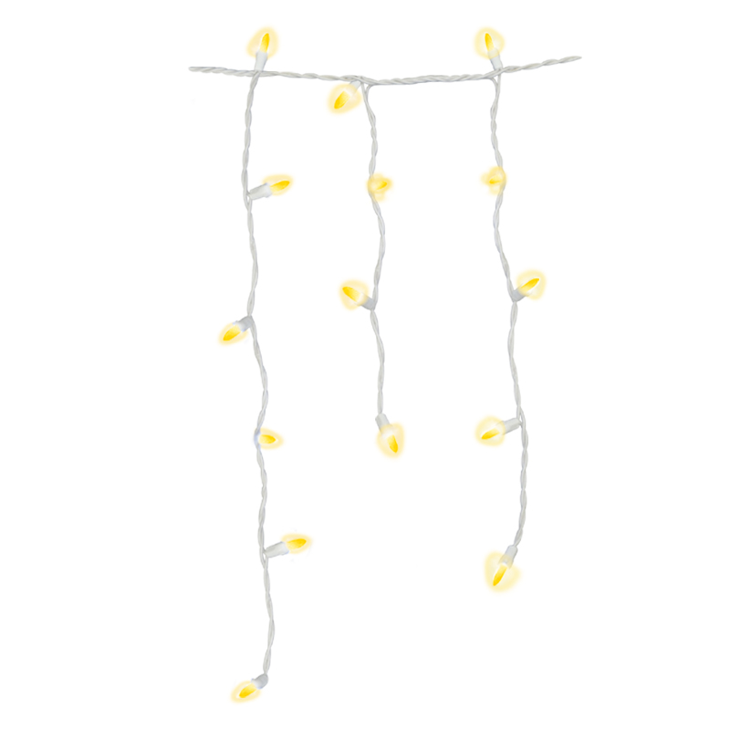Luces Icicle x 100LED Luz Amarilla de 264cm