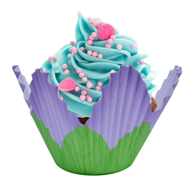 Pirutín Flor Grande Lila en Set de 24 Piezas Wilton