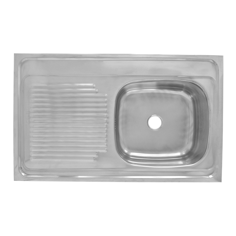 Lavadero de Empotrar 80x50 de 1 Pozo con 1 Escurridor Izquierdo de Acero Inoxidable Mastermaid