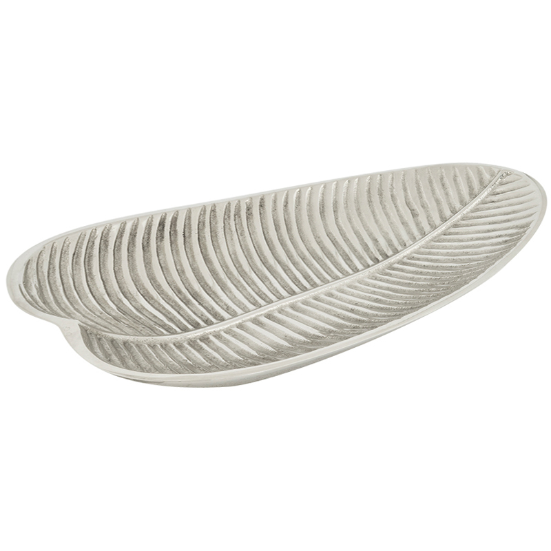 Bandeja Peltre con Diseño de Hoja de 49cm
