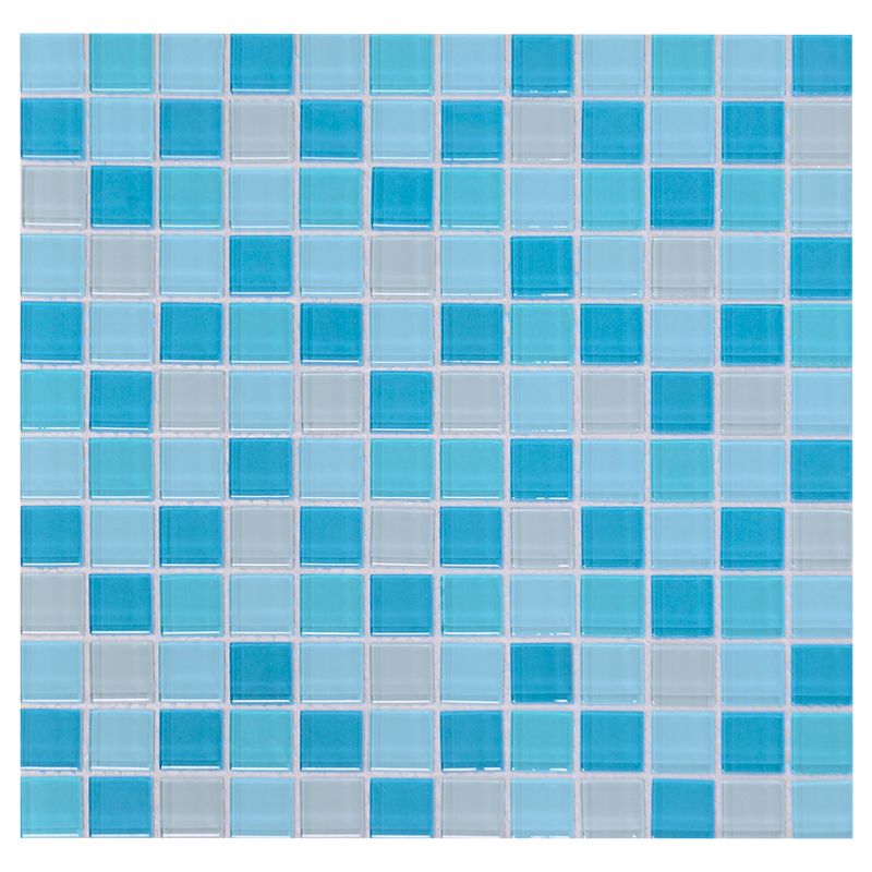 Mosaico de Cristal  Mix Azul 30x30cm (0.09)