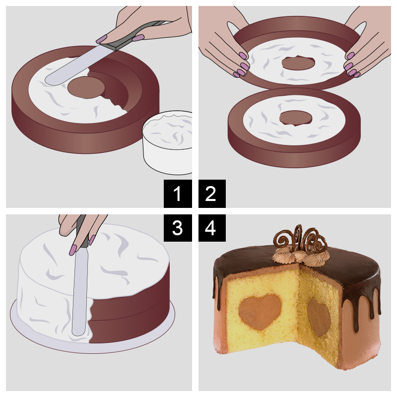 Molde para Torta con Diseño de Corazón en Set de 2 Piezas Wilton