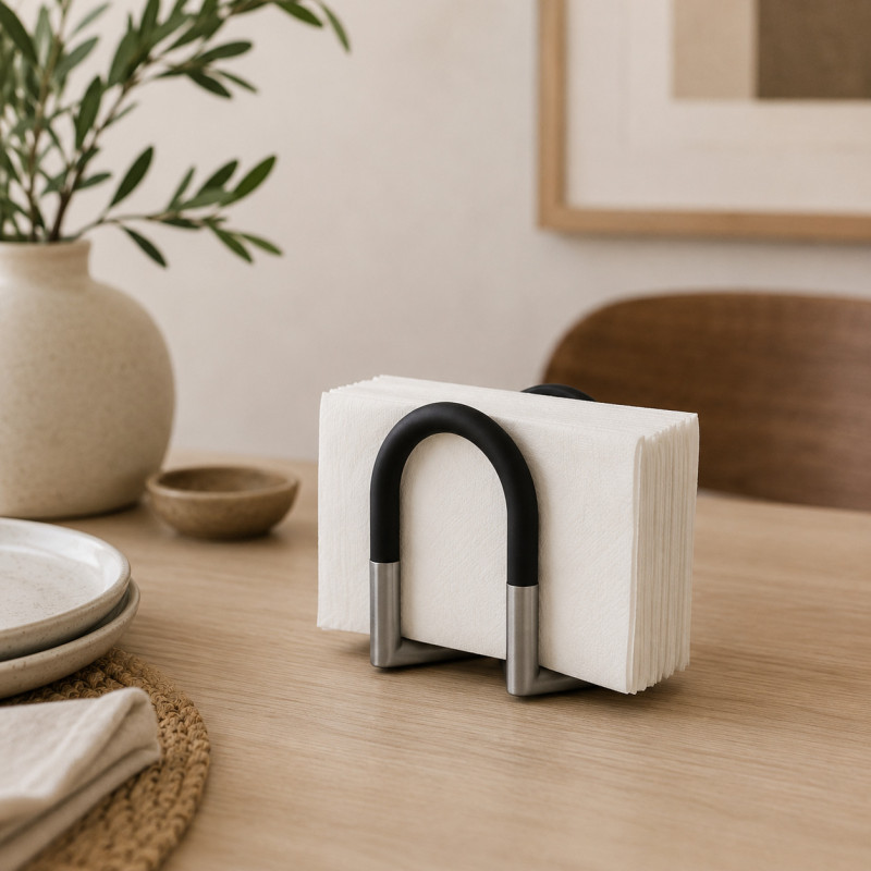 Porta Servilleta Swivel Negro Níquel Umbra