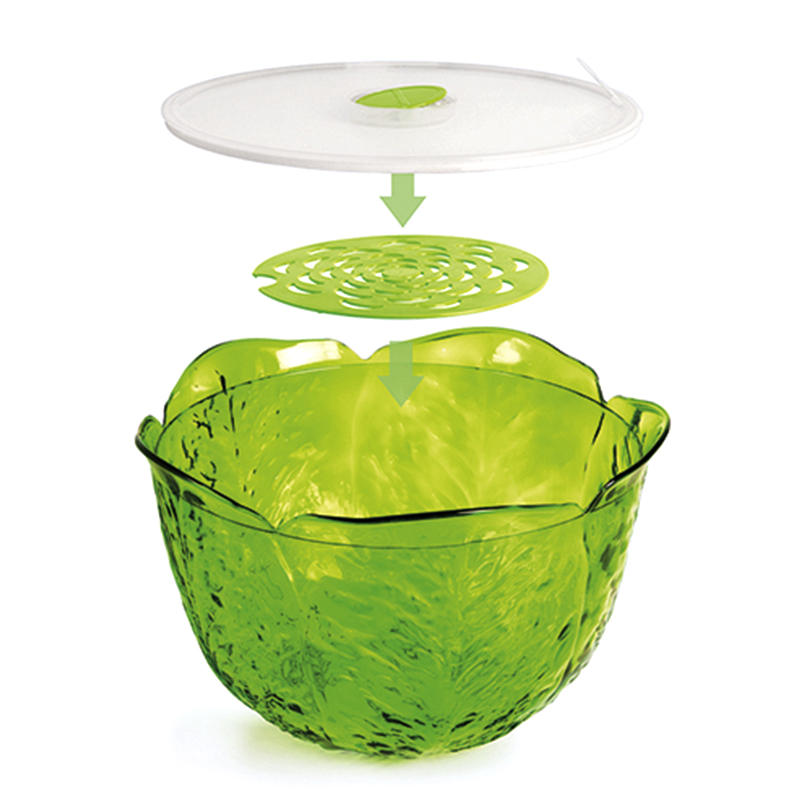 Ensaladera Hermética Diseño de Lechuga Snips