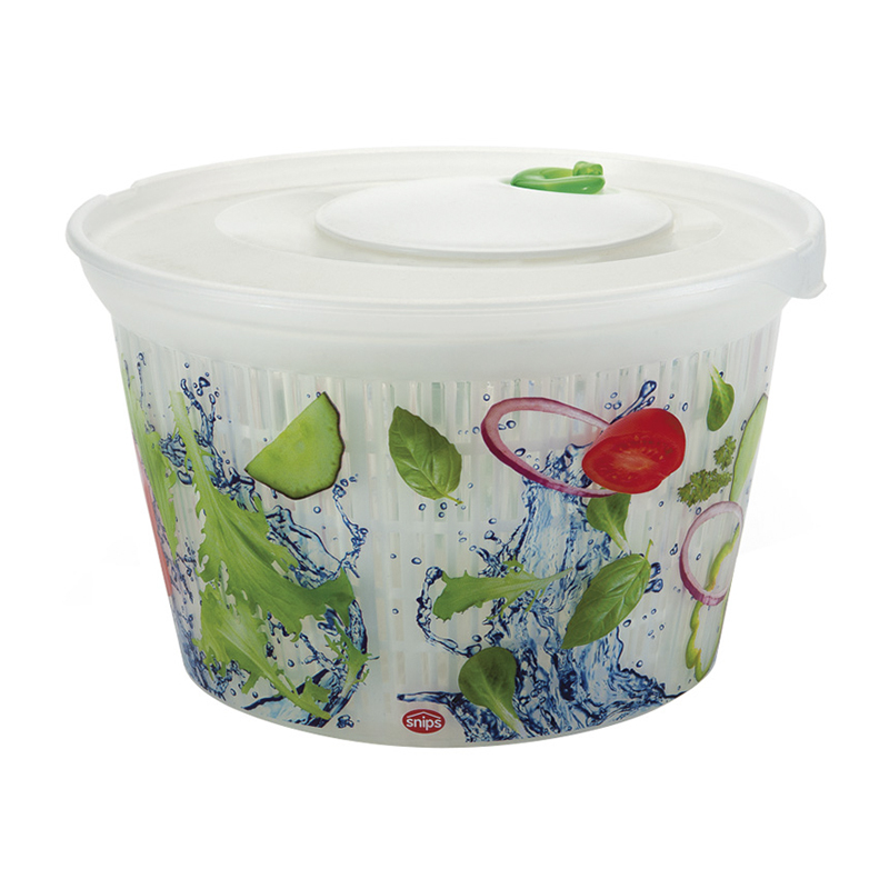 Centrifuga Per Insalata Ulaop 4 LT - Bianca Trasparente, BPA Free, Made In Italy | Asciuga Verdure Con Fori Di Scolo - Foto 12
