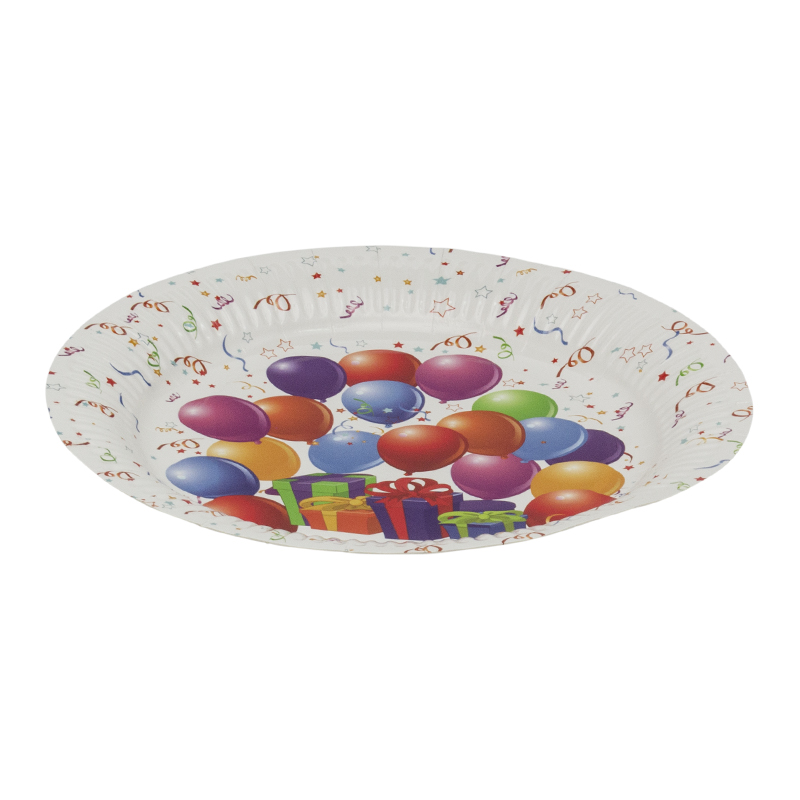Plato de Papel Balloons 23cm 10 Unidades