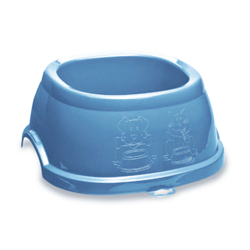 Plato para Mascotas Break Celeste y Verde Stefanplas