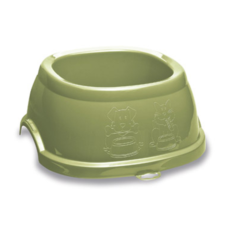 Plato para Mascotas Break Celeste y Verde Stefanplas