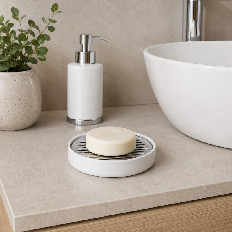 Accesorios para Baño  Blanco Cromo Lenox