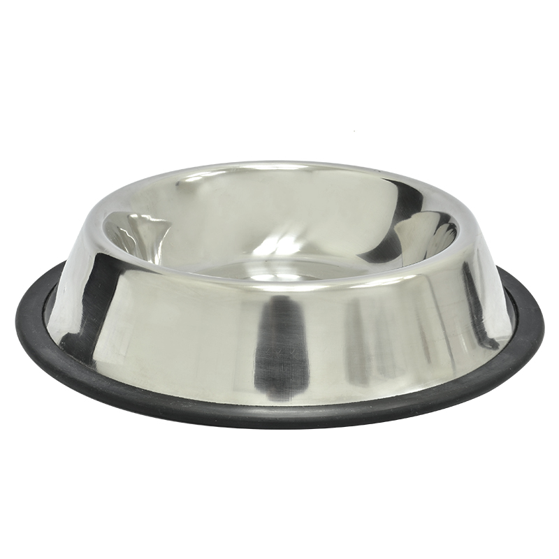 Plato para Mascotas de Acero Inoxidable con Base de Caucho