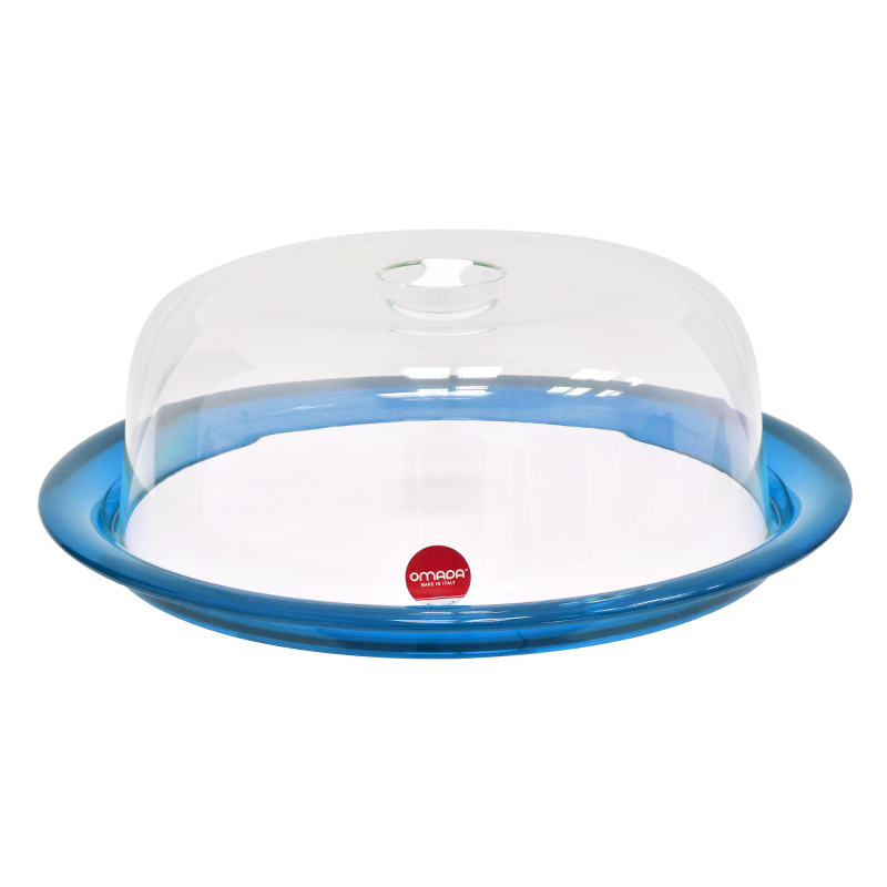 Porta Torta Turquesa con Tapa Transparente Omada