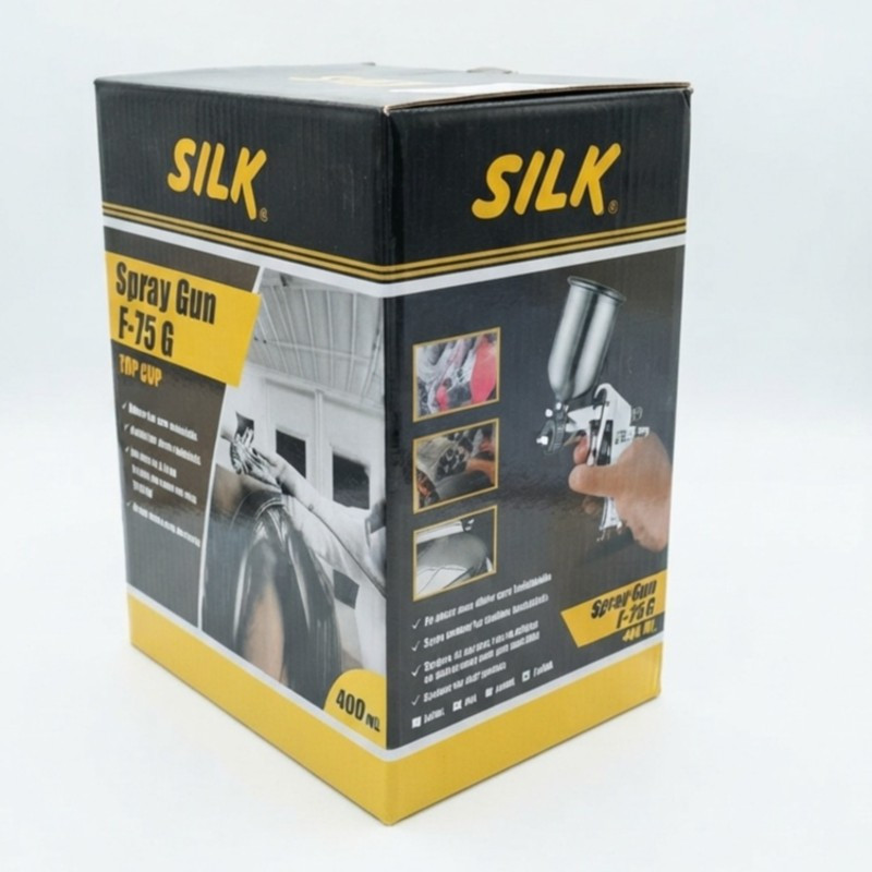 Pistola p/pintar 400 ml SILK® F-75G gravedad pulido