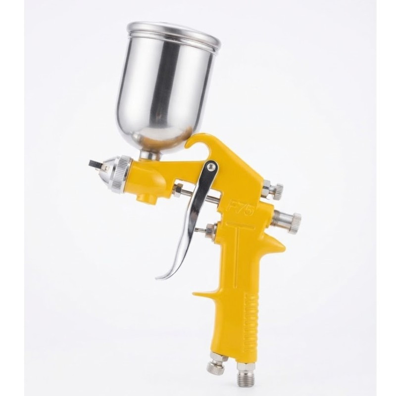 Pistola p/pintar 400 ml SILK® F-75G gravedad amarillo