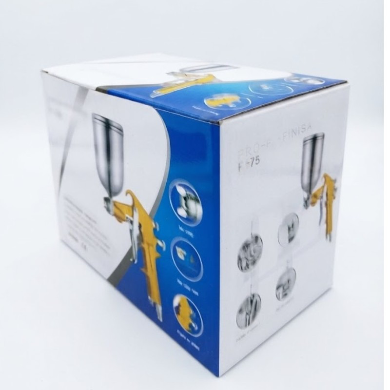 Pistola p/pintar 400 ml SILK® F-75G gravedad amarillo