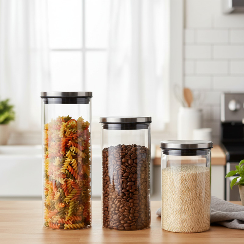 Envase Cilíndrico Hermético con Tapa